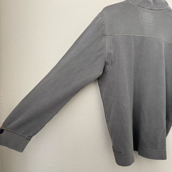Vintage Tommy Bahama Mens Gray Rib Quarter Zip Sweater 100% Cotton Size Medium - Picture 9 of 11